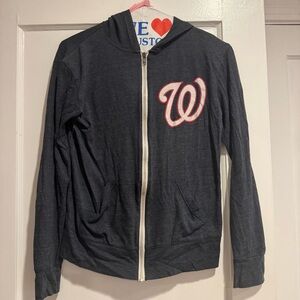 Washington Nationals Zip-Up Hoodie, well loved, M